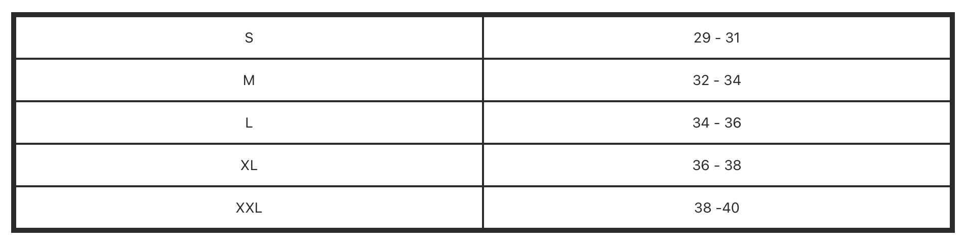 Size Guide