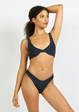 Hamptons Top - Crinkle Navy